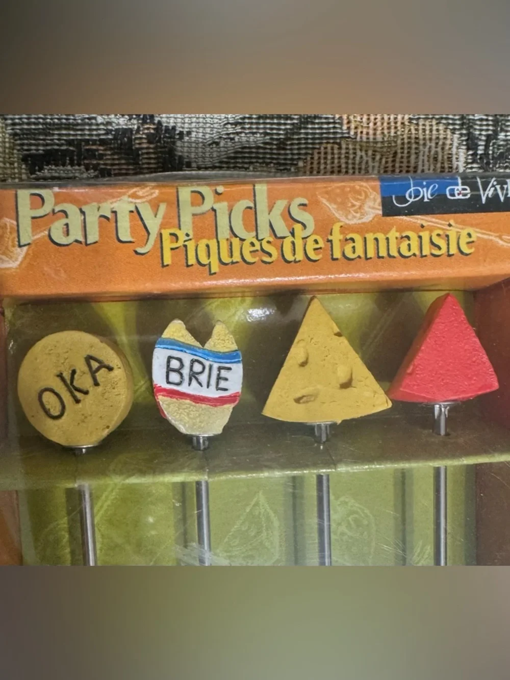 Vintage T.J.Maxx Party Picks Cheese Appetizer Set Charcuterie Board Cheese Lover